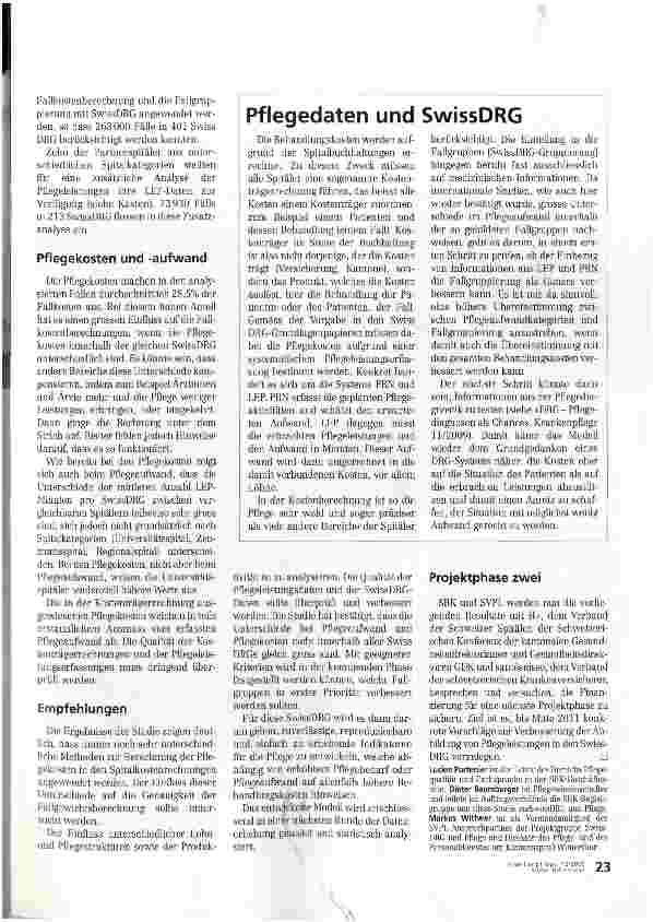 Vorschauseite 2: Pflegeleistungen sollen einbezogen werden