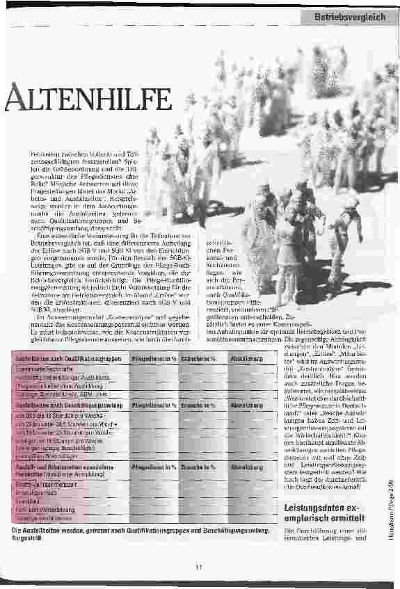 Vorschauseite 2: Betriebsvergleich Ambulante Altenhilfe Größte systematische Datenerfassung ambulanter Dienste