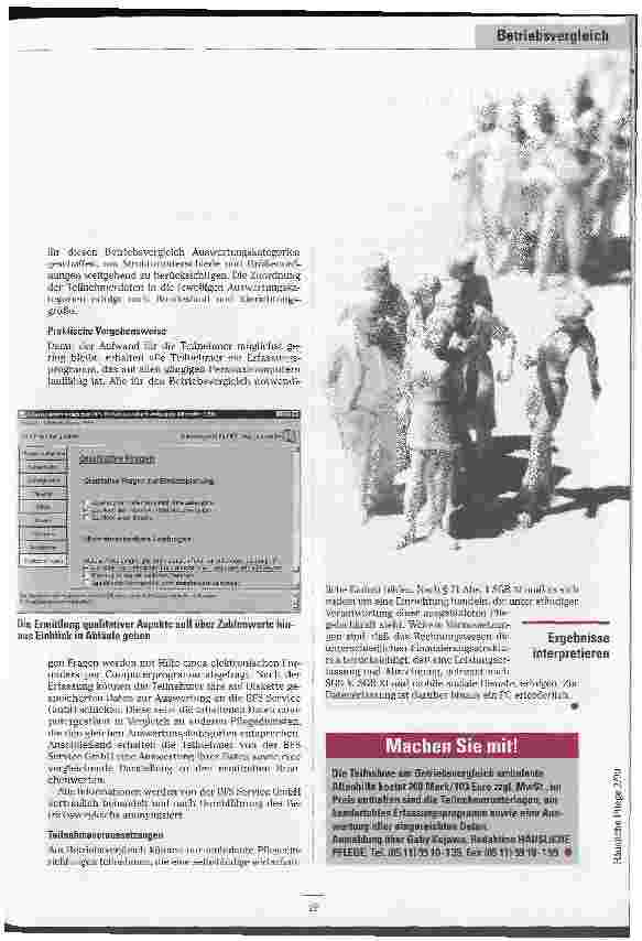 Vorschauseite 4: Betriebsvergleich Ambulante Altenhilfe Größte systematische Datenerfassung ambulanter Dienste