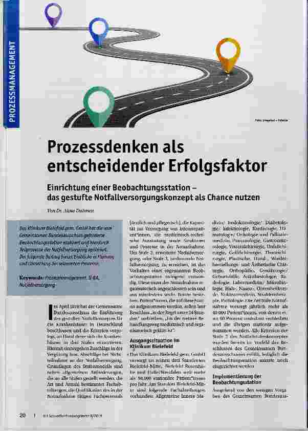 Vorschauseite 1: Prozessdenken als entscheidender Erfolgsfaktor