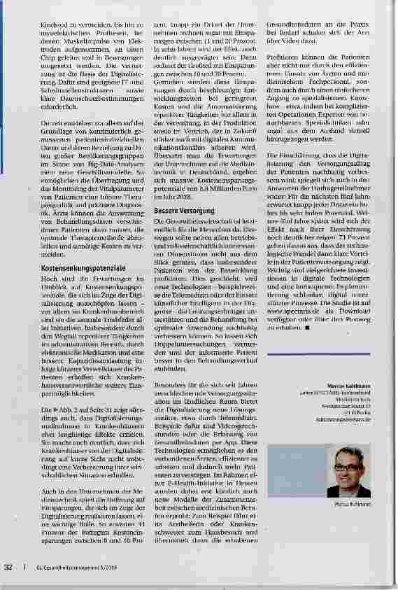 Vorschauseite 3: Gesundheit 4.0 Chancen der Digitalisierung in der Gesundheitswirtschaft