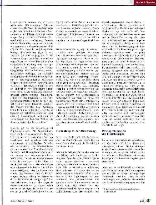 Vorschauseite 2: Der „Inko-WahnsinnSo unterschiedlich sich die Leistungen der Krankenkassen darstellen, so verschieden sind auch die Modalitäten der Abrechnung.