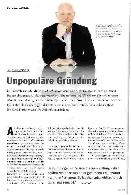 Vorschauseite 1: Unpopuläre Gründung