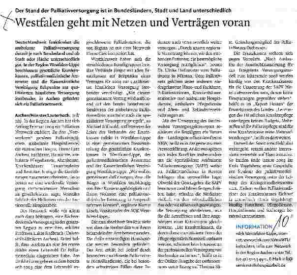 Vorschauseite 1: Westfalen geht mit Netzen und Verträgen voran