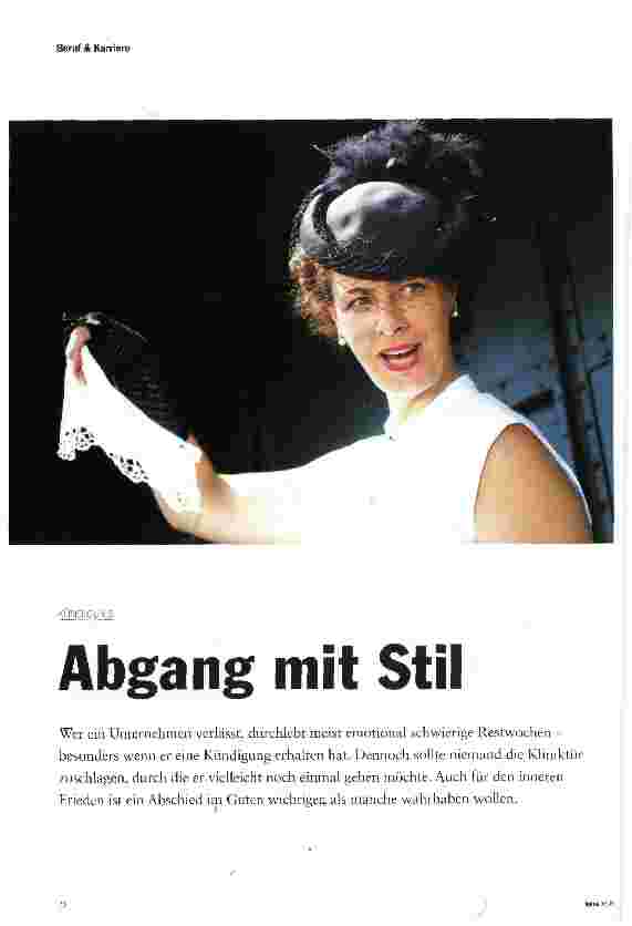 Vorschauseite 1: Abgang mit Stil