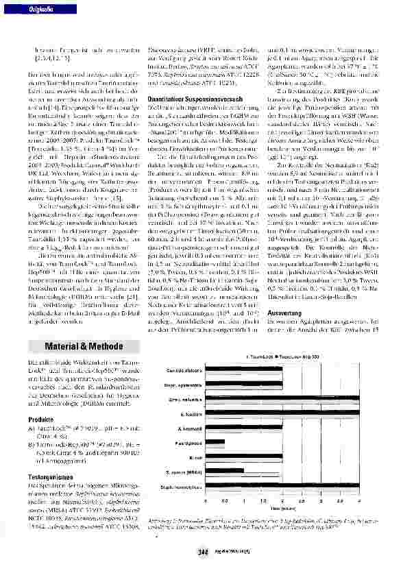 Vorschauseite 2: In-vitro-Bestimmung der minimal erforderlichen Einwirkungszeit einer Taurolidin-haltigen antimikrobiellen Katheter-Blocklösung