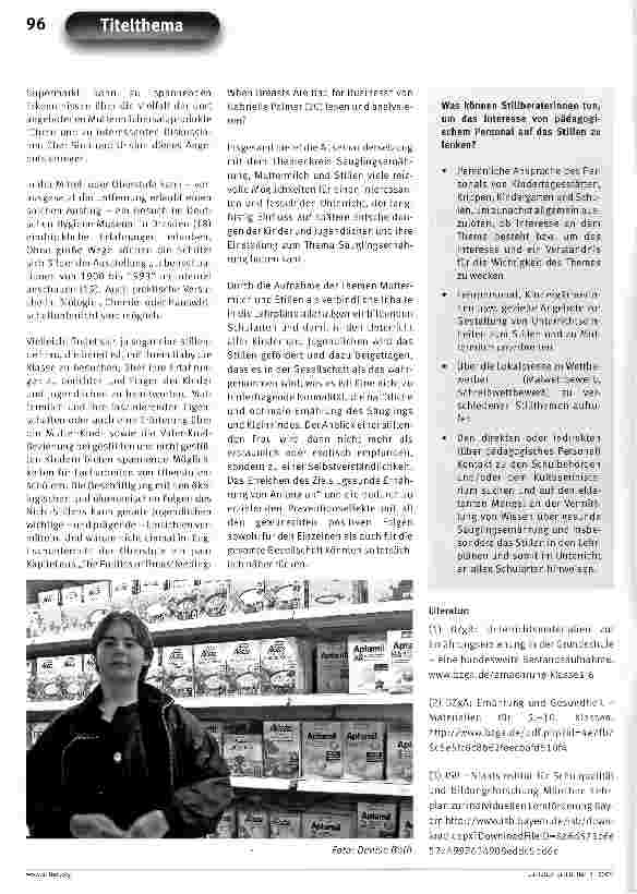 Vorschauseite 5: Projekt SchuleStillen und Säuglingsernährung als Thema im Schulunterricht