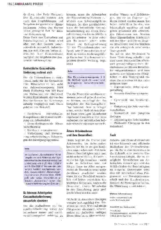 Vorschauseite 4: Prävention wird honoriert