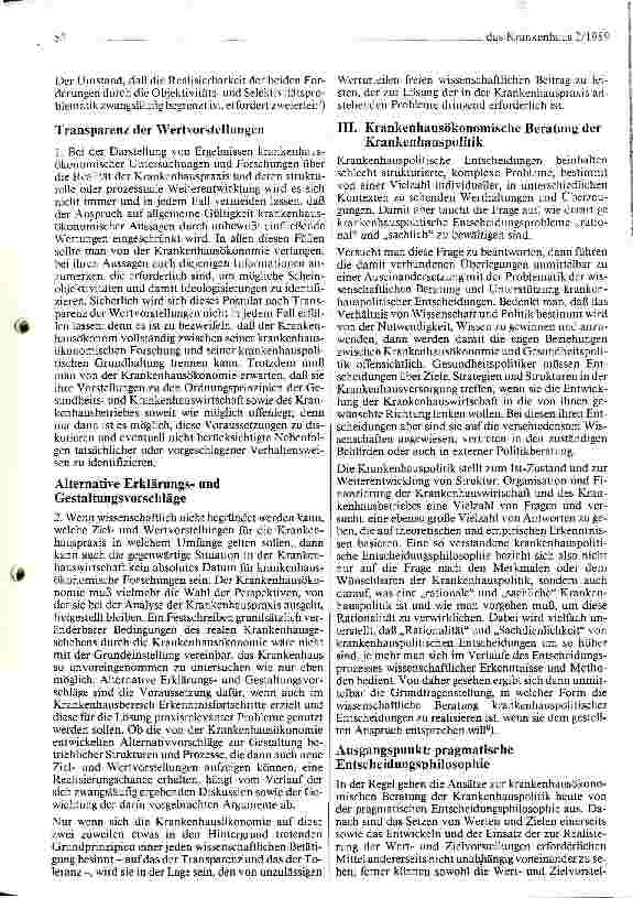 Vorschauseite 4: Krankenhausökonomie zwischen Wissenschaft und Politik