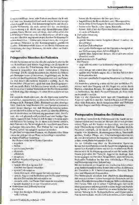 Vorschauseite 2: Die psychische Situation des kardio-chirurgischen Patienten