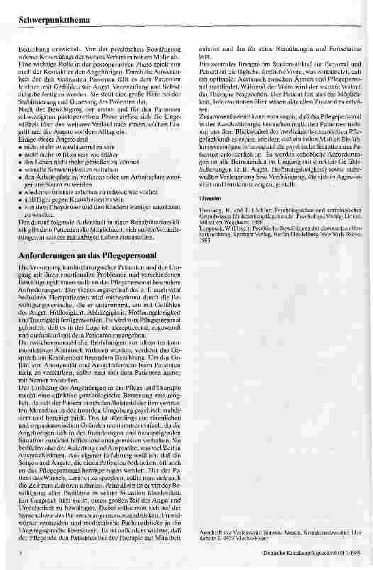 Vorschauseite 3: Die psychische Situation des kardio-chirurgischen Patienten