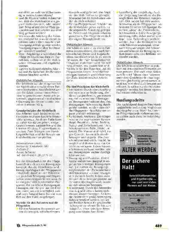 Vorschauseite 3: Kinästhetik akiviert Patientenressourcen und schont die Pflegenden
