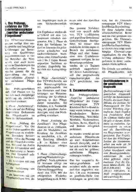 Vorschauseite 3: Prüfsiegel Ambulanter Pflegedienst der Unternehmensgruppe TÜV Rheinland/Berlin-Brandenburg