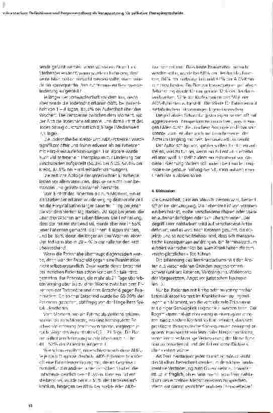 Vorschauseite 5: Terminalstadium: Definition und Prognosestellung als Voraussetzung für palliative Therapieentscheide