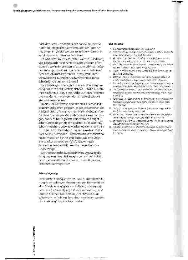 Vorschauseite 6: Terminalstadium: Definition und Prognosestellung als Voraussetzung für palliative Therapieentscheide