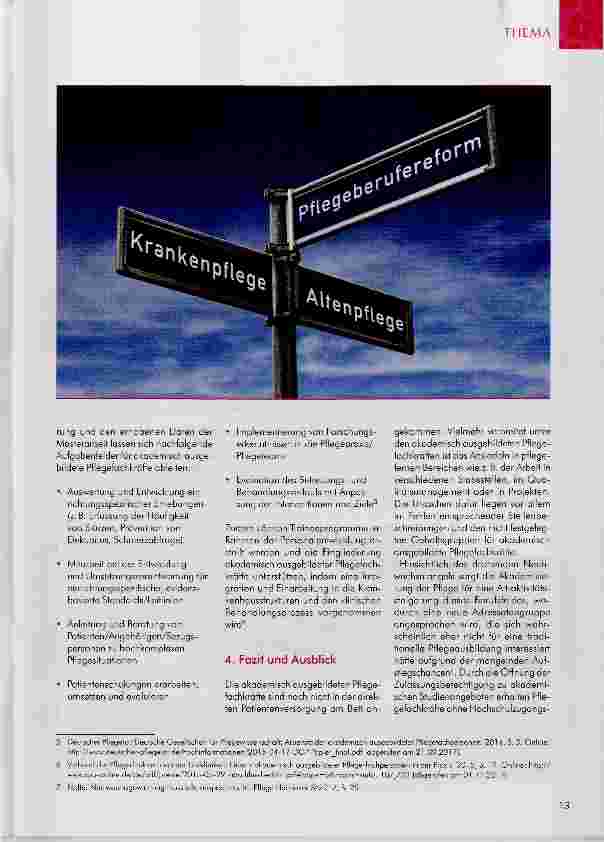 Vorschauseite 3: Empirische Untersuchung im Raum Berlin zur Eingliederung akademisch ausgebildeterPflegefachkräfte