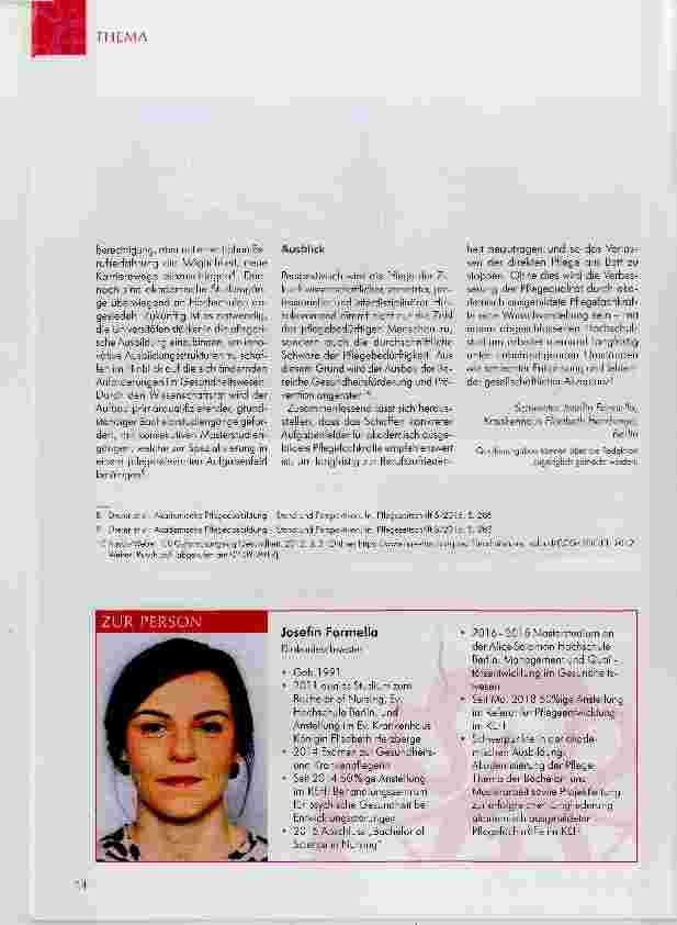 Vorschauseite 4: Empirische Untersuchung im Raum Berlin zur Eingliederung akademisch ausgebildeterPflegefachkräfte