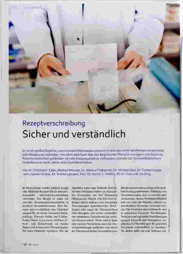 Vorschauseite 1: Rezeptverschreibung Sicher und verständlich