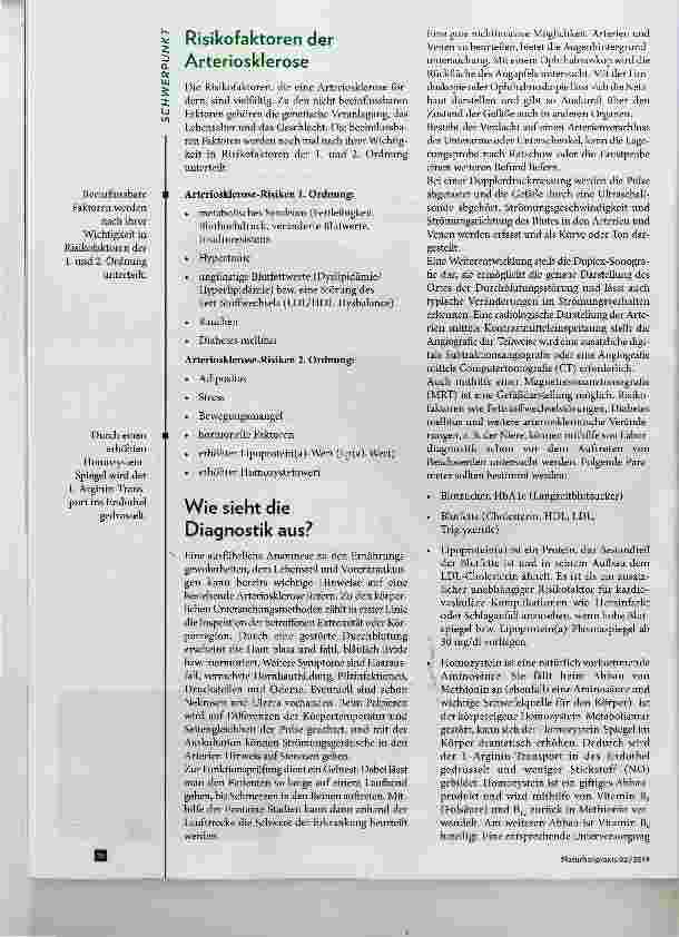 Vorschauseite 2: Die Arteriosklerose ist eine Systemerkrankung