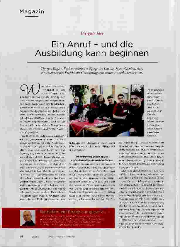 Vorschauseite 1: Ein Anruf und die Ausbildung kann beginnen