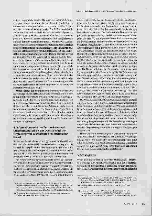 Vorschauseite 3: Informationsrecht des Personalrates bei Einstellungen