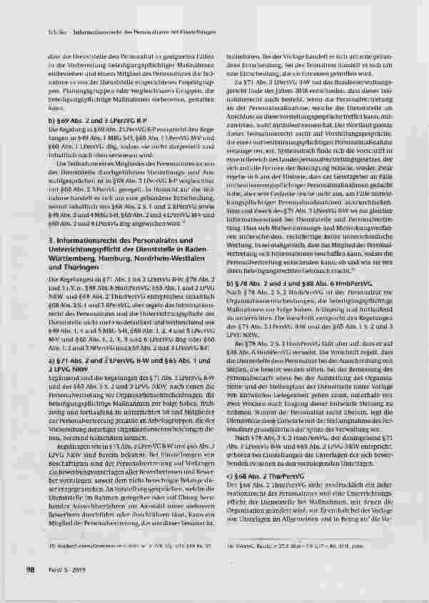 Vorschauseite 6: Informationsrecht des Personalrates bei Einstellungen