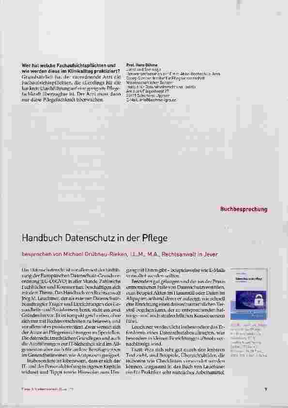 Vorschauseite 6: Intravenöse Applikation von Chemotherapie durch Pflegepersonal