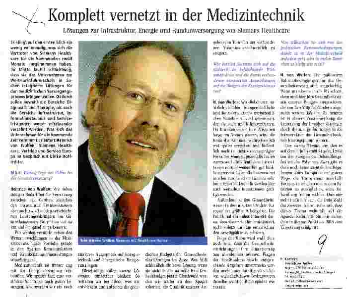 Vorschauseite 1: Komplett vernetzt in der Medizintechnik