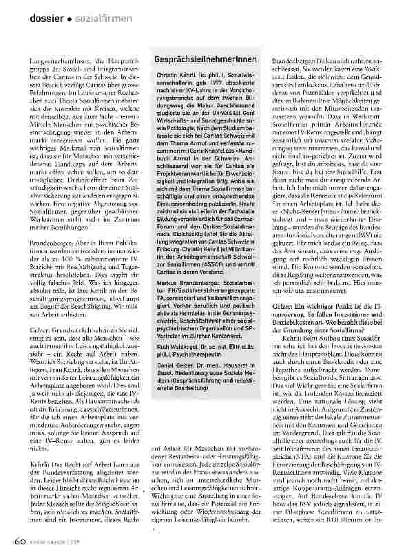 Vorschauseite 2: Wir müssen Arbeit anbietenEine Gesprächsrunde über Sozialfirmen, Arbeit, Wertschätzung und Teilhabe