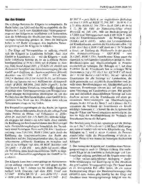 Vorschauseite 3: Keine Gewähr für leistungsfähige und wirtschaftliche Krankenhausbehandlung bei Nichtzulassung und Nichterfüllung des Qualitätsgebots nach § 2 Abs 1 S 3 SGB 5