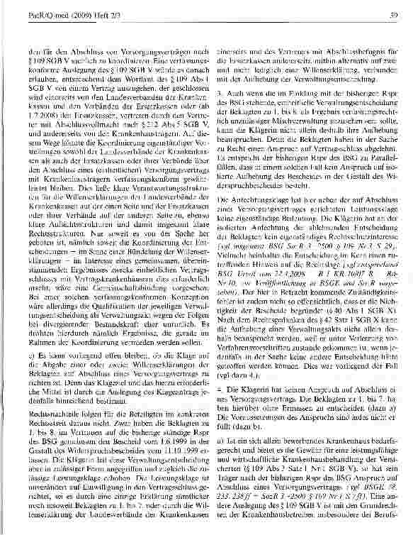 Vorschauseite 6: Keine Gewähr für leistungsfähige und wirtschaftliche Krankenhausbehandlung bei Nichtzulassung und Nichterfüllung des Qualitätsgebots nach § 2 Abs 1 S 3 SGB 5