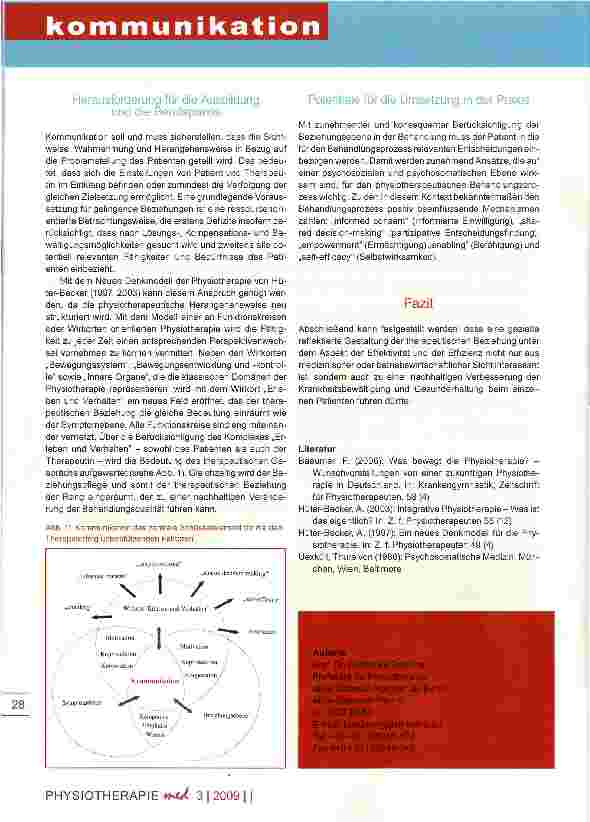 Vorschauseite 4: Zum Wirkfaktor Therapeutische BeziehungUngenutzte Potentiale in der physiotherapeutischen Praxis