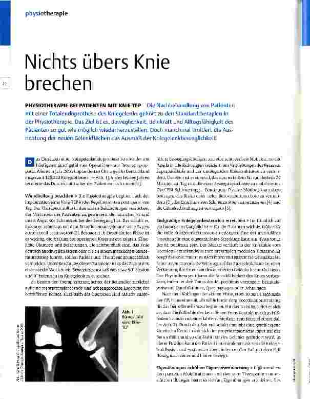 Vorschauseite 1: Nichts übers Knie brechen