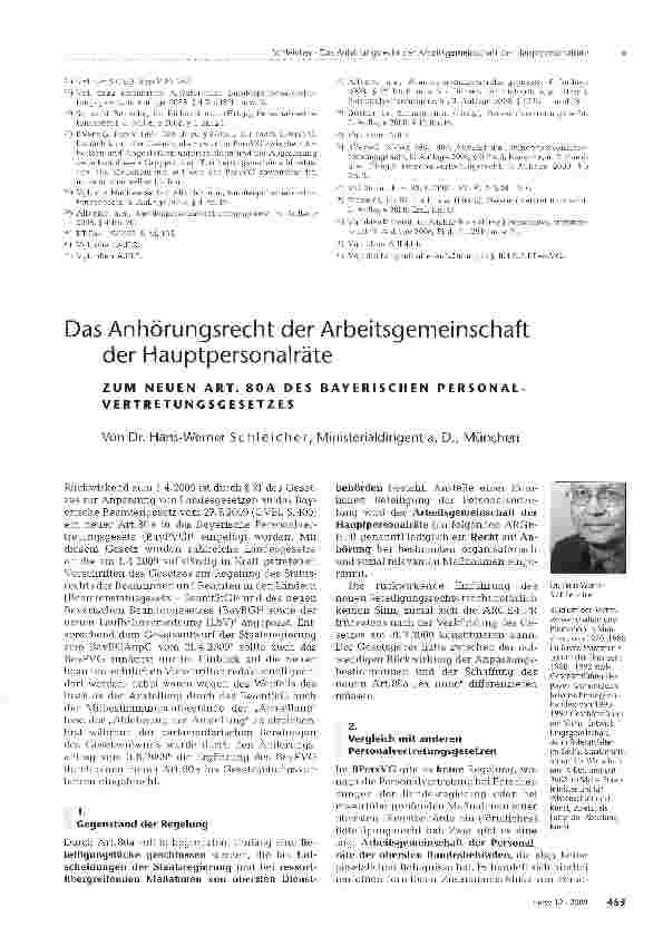 Vorschauseite 1: Das Anhörungsrecht der Arbeitsgemeinschaft der Hauptpersonalräte