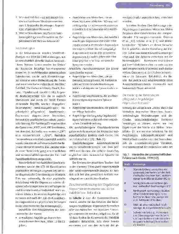 Vorschauseite 2: Belastungen von Familienangehörigen erwachsener Menschen mit diagnostizierter Depression - eine systematische Literaturrecherche