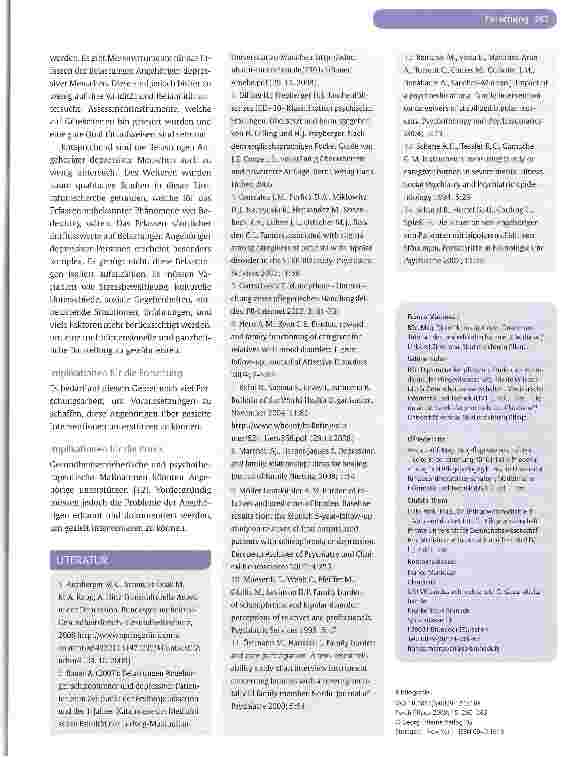 Vorschauseite 4: Belastungen von Familienangehörigen erwachsener Menschen mit diagnostizierter Depression - eine systematische Literaturrecherche