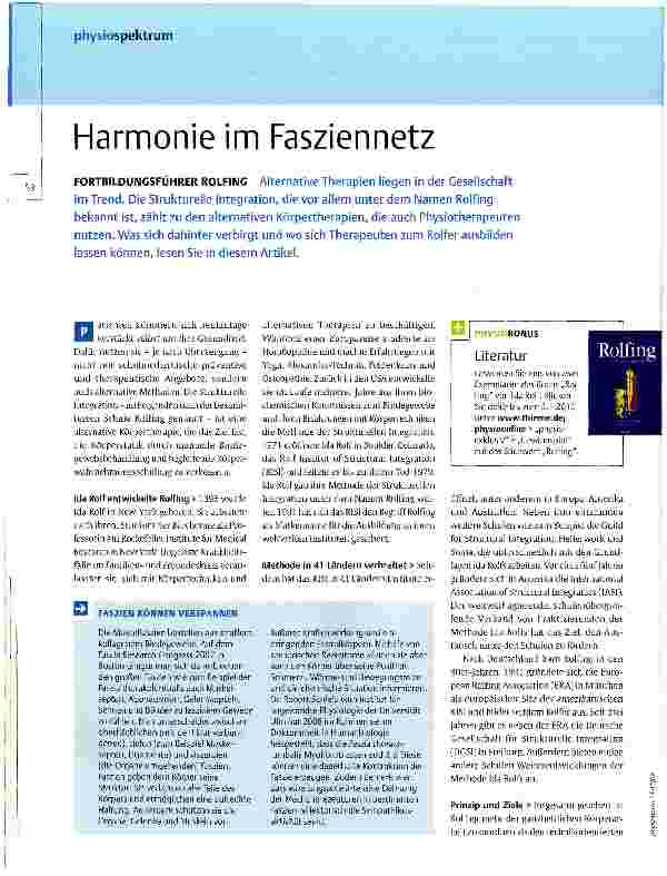 Vorschauseite 1: Harmonie im Fasziennetz