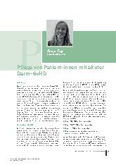 Vorschauseite 1: Pflege von Patient: innen mit akuter Darm-GvHD Corrected text: Pflege von Patient: innen mit akuter Darm-GvHD