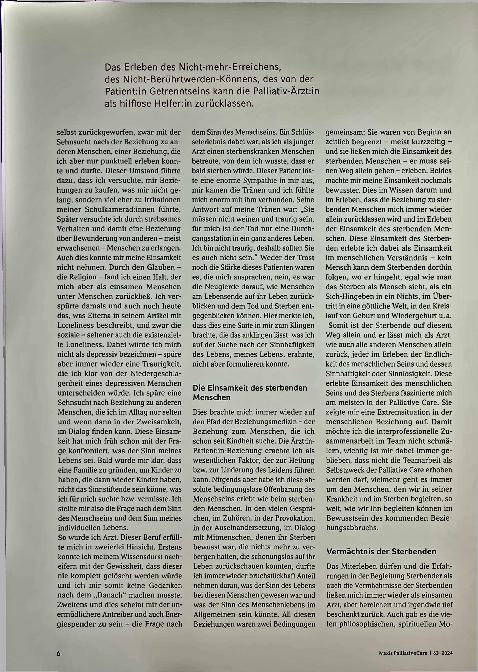 Vorschauseite 3: Das Vermächtnis der Sterbenden: Über die Einsamkeit des Palliativ-Arztes