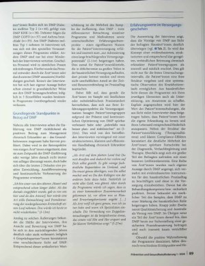 Vorschauseite 4: Disease-Management-Programme: Haben sie die Prävention in der Primär versorgung vorangebracht?