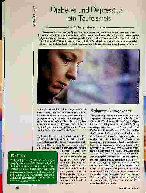 Vorschauseite 1: Diabetes und Depression - ein Teufelskreis