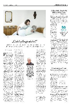 Vorschauseite 1: "Geld pflegt nicht!"