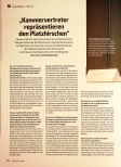 Vorschauseite 1: "Kammervertreter repräsentieren den Platzhirschen"