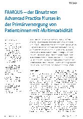 Vorschauseite 1: FAMOUS - der Einsatz von Advanced Practice Nurses in der Primärversorgung von Patient: innen mit Multimorbidität