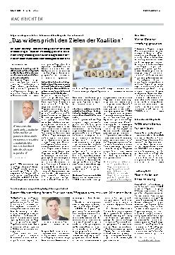 Vorschauseite 1: Das widerspricht den Zielen der Koalition.