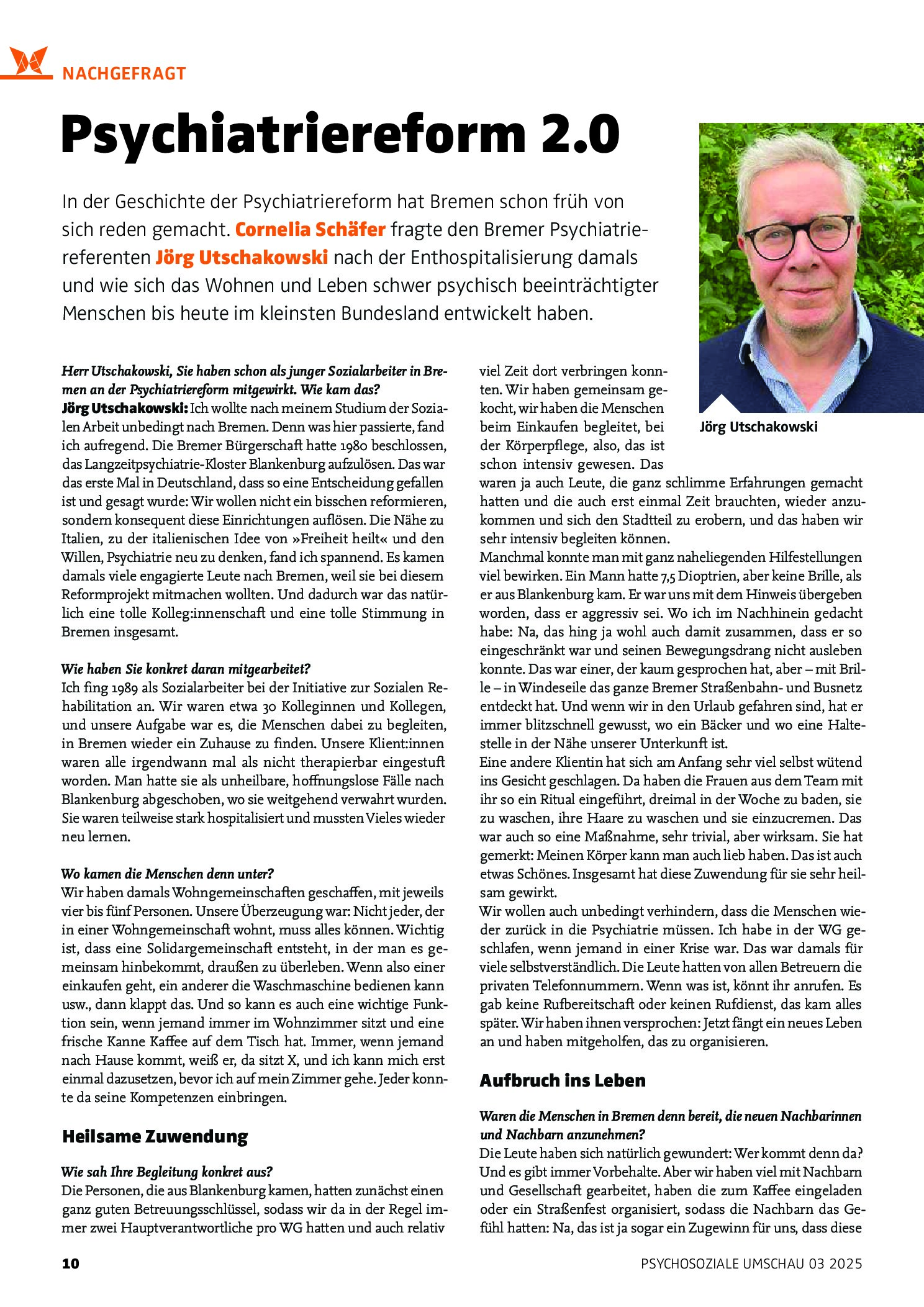 Vorschauseite 1: Psychiatriereform 2.0