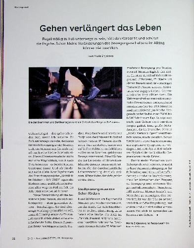 Vorschauseite 1: Gehen verlängert das Leben
