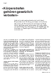Vorschauseite 1: "Körperstrafen gehören gesetzlich verboten."