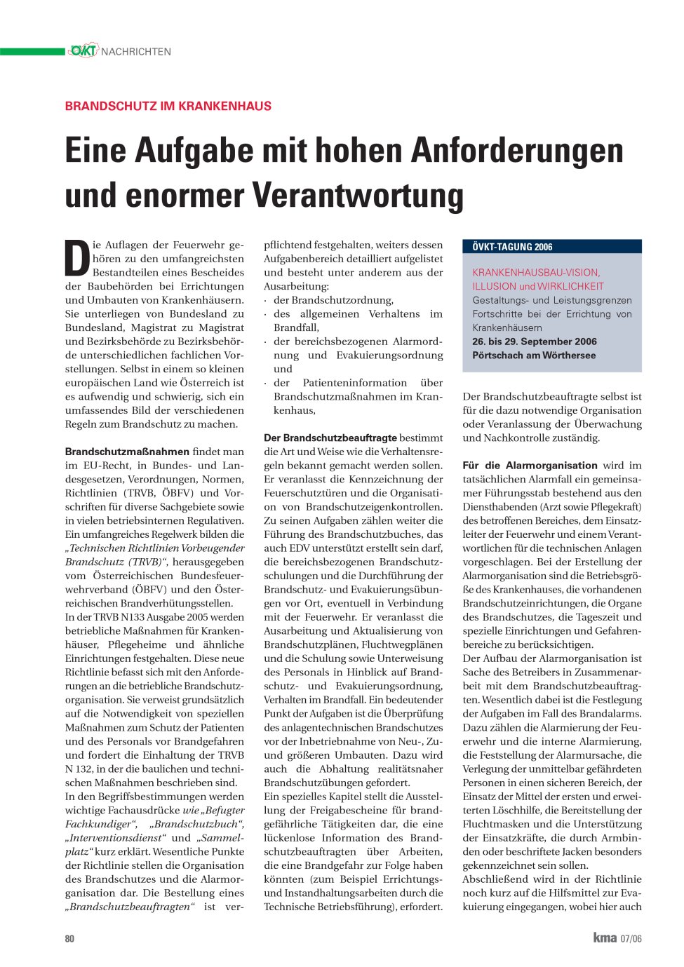 Vorschauseite 1: Eine Aufgabe mit hohen Anforderungen und enormer Verantwortung