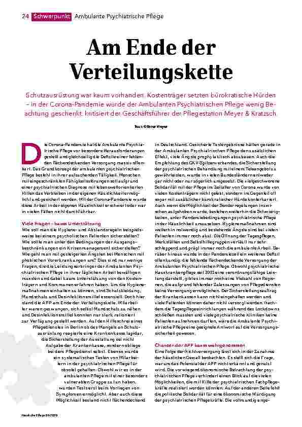 Vorschauseite 1: Am Ende der Verteilungskette